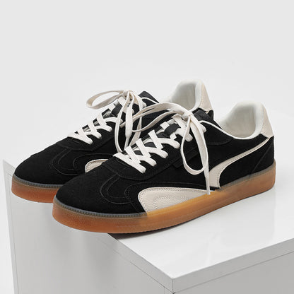 ♛𝔽𝕦𝕤𝕚𝕠𝕟 𝔽𝕠𝕔𝕦𝕤☢︎ꜱᴋᴀᴛᴇ ꜱʜᴏᴇꜱ ♜✽𝟤𝟢𝟤𝟧✽秋冬新款經典素面麂皮橡膠底低筒板鞋   男女款 情侶款 YH-23