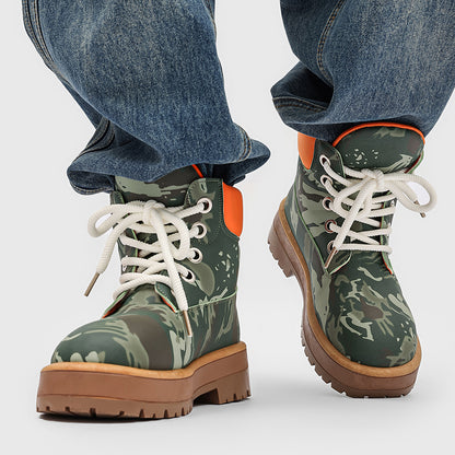 ♛𝔽𝕦𝕤𝕚𝕠𝕟 𝔽𝕠𝕔𝕦𝕤☢︎ᴄᴀꜱᴜᴀʟ ᴅʀᴇꜱꜱ ♜✽2026✽ 迷彩風高筒隱形增高厚底五孔男靴（大🦶到45碼） YZ-08