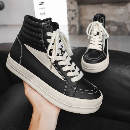 ♛𝔽𝕦𝕤𝕚𝕠𝕟 𝔽𝕠𝕔𝕦𝕤☢︎ᴄᴀꜱᴜᴀʟ ᴅʀᴇꜱꜱ ♜✽2026✽ 經典素面高筒厚底增高板鞋 男女款 情侶款 YX-52