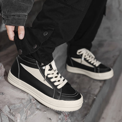 ♛𝔽𝕦𝕤𝕚𝕠𝕟 𝔽𝕠𝕔𝕦𝕤☢︎ᴄᴀꜱᴜᴀʟ ᴅʀᴇꜱꜱ ♜✽2026✽ 經典素面高筒厚底增高板鞋 男女款 情侶款 YX-52