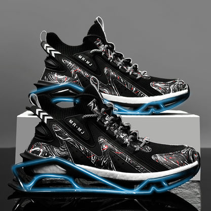 ♛𝔽𝕦𝕤𝕚𝕠𝕟 𝔽𝕠𝕔𝕦𝕤☢︎ᴄᴀꜱᴜᴀʟ ꜱɴᴇᴀᴋᴇʀ ♜ ✽𝟤𝟢𝟤𝟧✽春夏新款襪套透氣增高超彈力水墨風運動鞋   男女款  情侶款  CX37