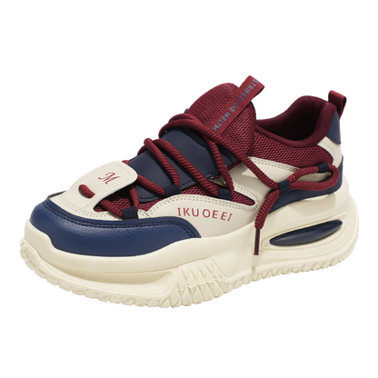 ♛𝔽𝕦𝕤𝕚𝕠𝕟 𝔽𝕠𝕔𝕦𝕤☢︎ᴄᴀꜱᴜᴀʟ ꜱɴᴇᴀᴋᴇʀ ♜✽𝟤𝟢𝟤𝟧✽ 春夏新款隱形增高棒球風懶人老爹鞋運動鞋 男女款 大🦶款 (39-48號)xf989