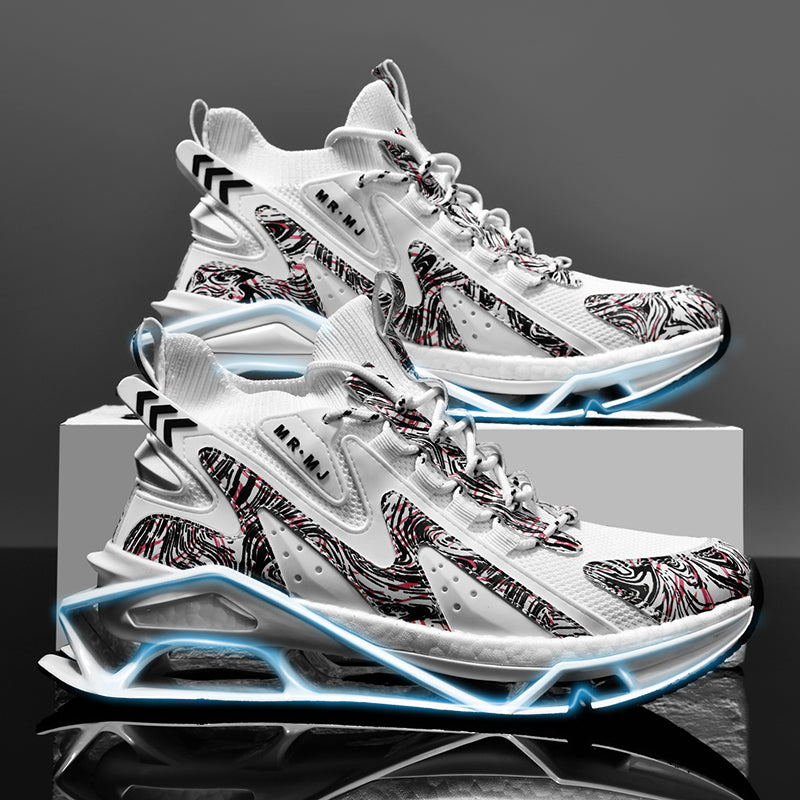 ♛𝔽𝕦𝕤𝕚𝕠𝕟 𝔽𝕠𝕔𝕦𝕤☢︎ᴄᴀꜱᴜᴀʟ ꜱɴᴇᴀᴋᴇʀ ♜ ✽𝟤𝟢𝟤𝟧✽春夏新款襪套透氣增高超彈力水墨風運動鞋   男女款  情侶款  CX37