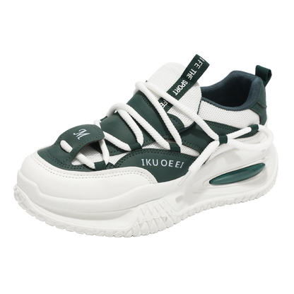 ♛𝔽𝕦𝕤𝕚𝕠𝕟 𝔽𝕠𝕔𝕦𝕤☢︎ᴄᴀꜱᴜᴀʟ ꜱɴᴇᴀᴋᴇʀ ♜✽𝟤𝟢𝟤𝟧✽ 春夏新款隱形增高棒球風懶人老爹鞋運動鞋 男女款 大🦶款 (39-48號)xf989