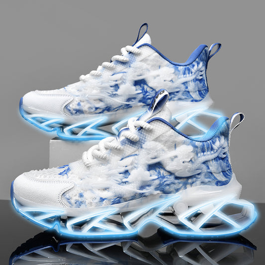 ♛𝔽𝕦𝕤𝕚𝕠𝕟 𝔽𝕠𝕔𝕦𝕤☢︎ᴄᴀꜱᴜᴀʟ ꜱɴᴇᴀᴋᴇʀ ♜ ✽𝟤𝟢𝟤𝟧✽春夏新款襪套透氣增高超彈力古風龍紋運動鞋   男女款  情侶款  CX23