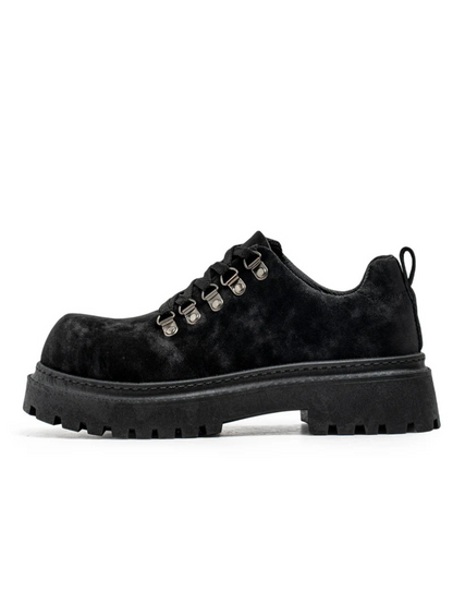 ♛𝔽𝕦𝕤𝕚𝕠𝕟 𝔽𝕠𝕔𝕦𝕤☢︎ᴄᴀꜱᴜᴀʟ ᴅʀᴇꜱꜱ ♜✽𝟤𝟢𝟤𝟧✽  春夏新款Monarch復古圓頭增高厚底皮鞋   中性男女款 ᴊᴅ𝟥𝟧