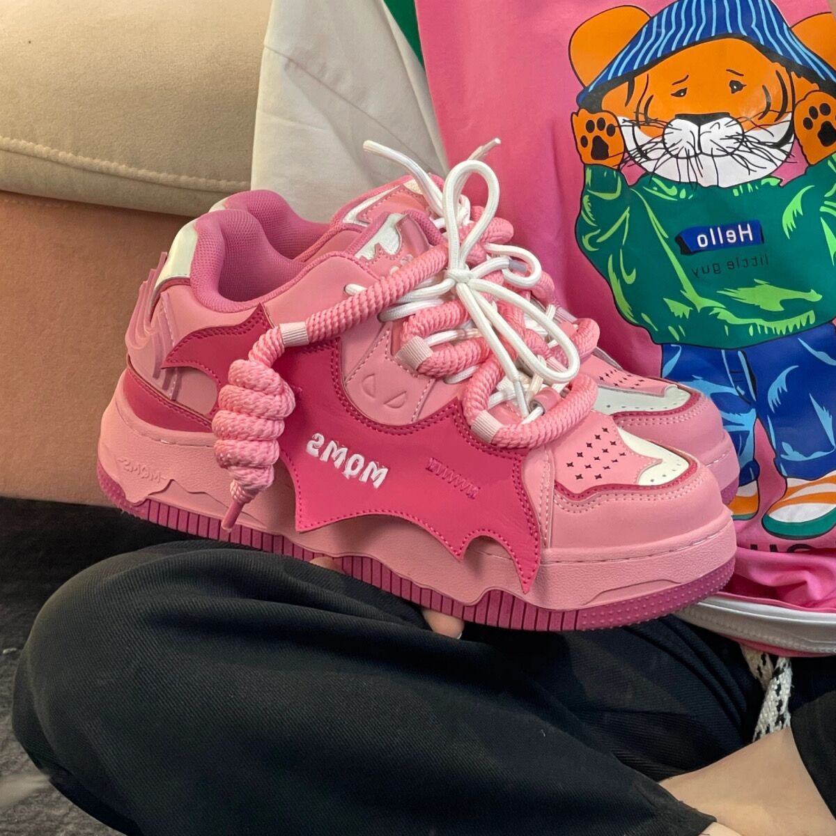 ♛𝔽𝕦𝕤𝕚𝕠𝕟 𝔽𝕠𝕔𝕦𝕤☢︎ꜰʟᴇxɪɴɢ-ꜱʜᴏᴇꜱ ♜✽𝟤𝟢𝟤𝟧✽ 春夏新款可愛風休閒百搭厚底增高𝟧ᴄᴍ鞋  女款 (35-40號）ꜱ𝟢𝟤𝟨