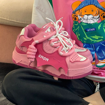 ♛𝔽𝕦𝕤𝕚𝕠𝕟 𝔽𝕠𝕔𝕦𝕤☢︎ꜰʟᴇxɪɴɢ-ꜱʜᴏᴇꜱ ♜✽𝟤𝟢𝟤𝟧✽ 春夏新款可愛風休閒百搭厚底增高𝟧ᴄᴍ鞋  女款 (35-40號）ꜱ𝟢𝟤𝟨