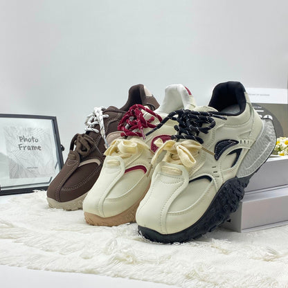 ♛𝔽𝕦𝕤𝕚𝕠𝕟 𝔽𝕠𝕔𝕦𝕤☢︎ꜰʟᴇxɪɴɢ-ꜱʜᴏᴇꜱ ♜✽𝟤𝟢𝟤𝟧✽ 夏季新款厚底支撐運動增高鞋 女款 (35-40號）BA10