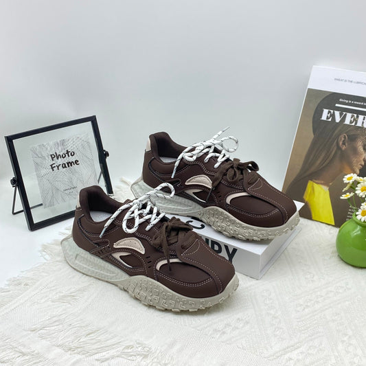 ♛𝔽𝕦𝕤𝕚𝕠𝕟 𝔽𝕠𝕔𝕦𝕤☢︎ꜰʟᴇxɪɴɢ-ꜱʜᴏᴇꜱ ♜✽𝟤𝟢𝟤𝟧✽ 夏季新款厚底支撐運動增高鞋 女款 (35-40號）BA10