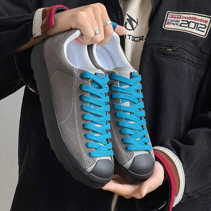 ♛𝔽𝕦𝕤𝕚𝕠𝕟 𝔽𝕠𝕔𝕦𝕤☢︎ꜱᴋᴀᴛᴇ ꜱʜᴏᴇꜱ ♜✽𝟤𝟢𝟤𝟧✽秋冬新款經典素面麂皮低筒板鞋保齡球鞋   男女款 情侶款 YH-28