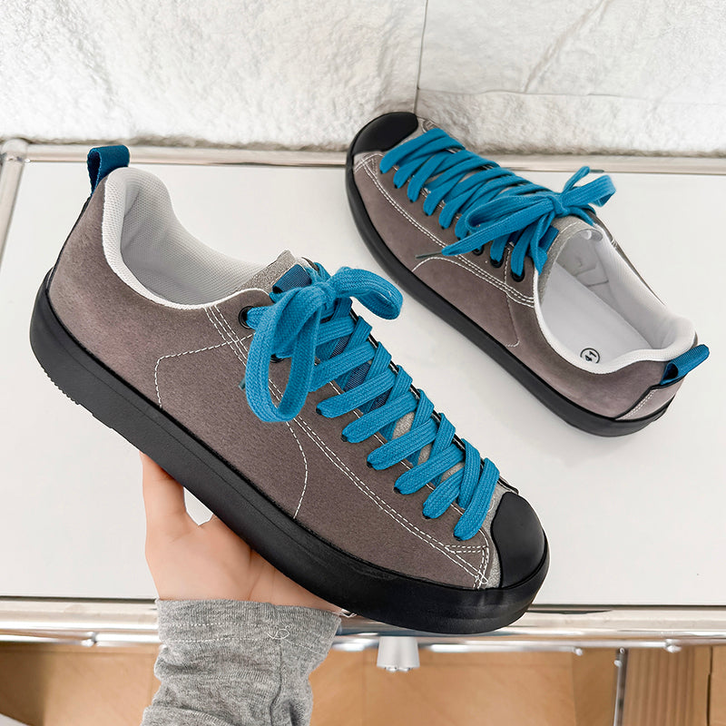 ♛𝔽𝕦𝕤𝕚𝕠𝕟 𝔽𝕠𝕔𝕦𝕤☢︎ꜱᴋᴀᴛᴇ ꜱʜᴏᴇꜱ ♜✽𝟤𝟢𝟤𝟧✽秋冬新款經典素面麂皮低筒板鞋保齡球鞋   男女款 情侶款 YH-28