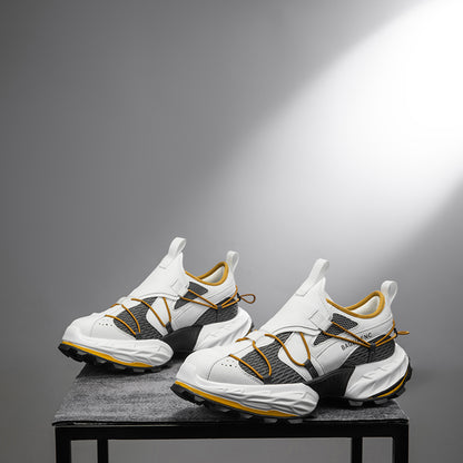 ♛𝔽𝕦𝕤𝕚𝕠𝕟 𝔽𝕠𝕔𝕦𝕤☢︎ᴄᴀꜱᴜᴀʟ ꜱɴᴇᴀᴋᴇʀ ♜✽𝟤𝟢𝟤𝟧✽春夏新款 HeteroRun中筒厚底休閒厚底運動鞋   男女款 ʟ𝟥𝟤𝟣