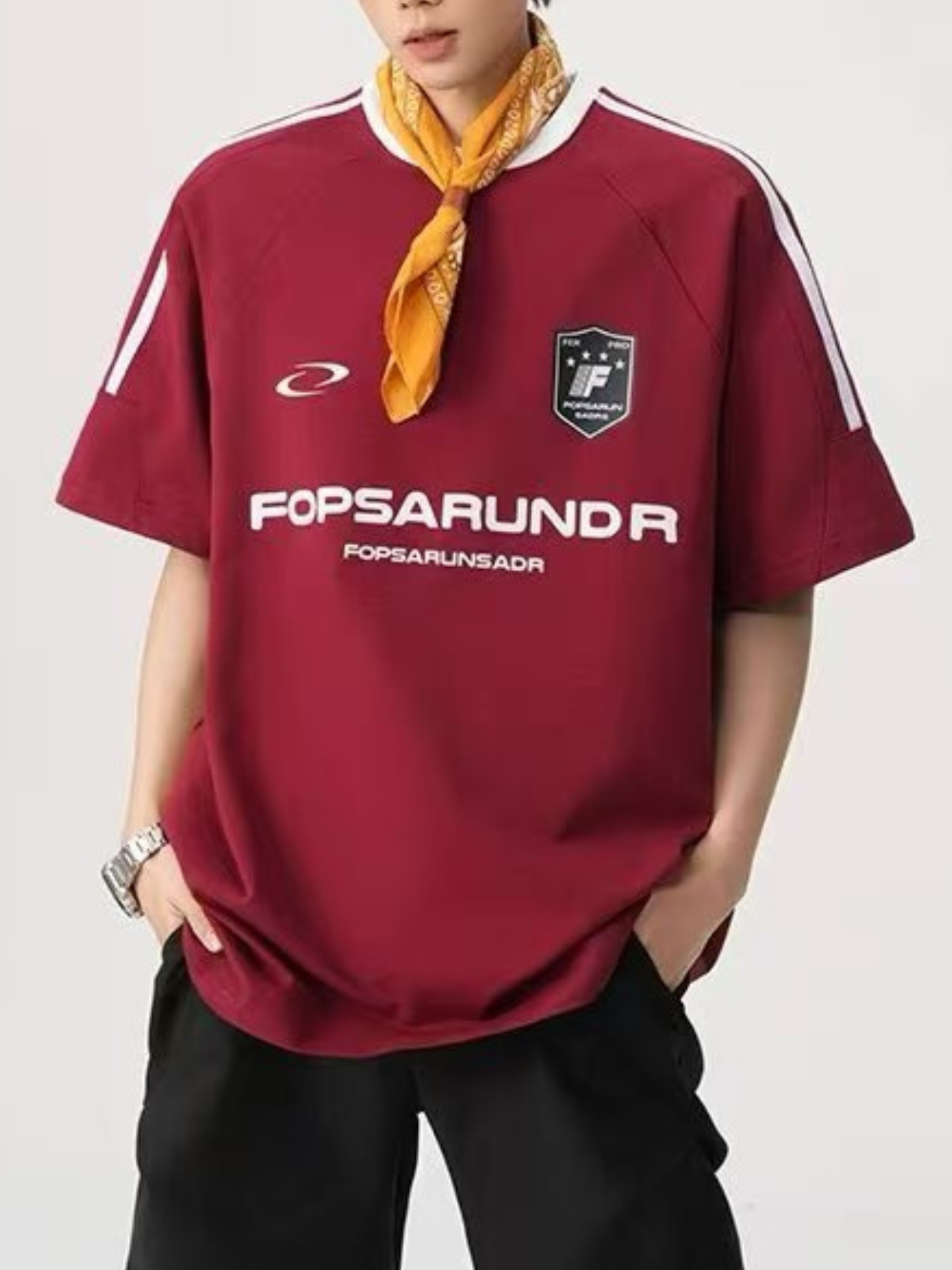 𝔽𝕦𝕤𝕚𝕠𝕟 𝔽𝕠𝕔𝕦𝕤 ✘ 潮牌短袖t恤夏季重磅寬鬆情侣纯棉插肩美式休閒上衣 N4