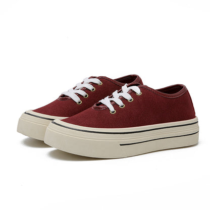 ♛𝔽𝕦𝕤𝕚𝕠𝕟 𝔽𝕠𝕔𝕦𝕤☢︎ꜰʟᴇxɪɴɢ-ꜱʜᴏᴇꜱ ♜✽𝟤𝟢𝟤𝟧✽ 春夏新款休閒素面百搭厚底增高𝟧ᴄᴍ帆布鞋  女款 (35-40號）ᴊ𝟧𝟤