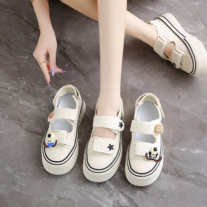 ♛𝔽𝕦𝕤𝕚𝕠𝕟 𝔽𝕠𝕔𝕦𝕤☢︎ꜰʟᴇxɪɴɢ-ꜱʜᴏᴇꜱ ♜✽𝟤𝟢𝟤𝟧✽ 春夏新款超透氣帆布包腳涼鞋增高3cm up  女款 (35-40號）ᴊᴅ𝟧𝟦