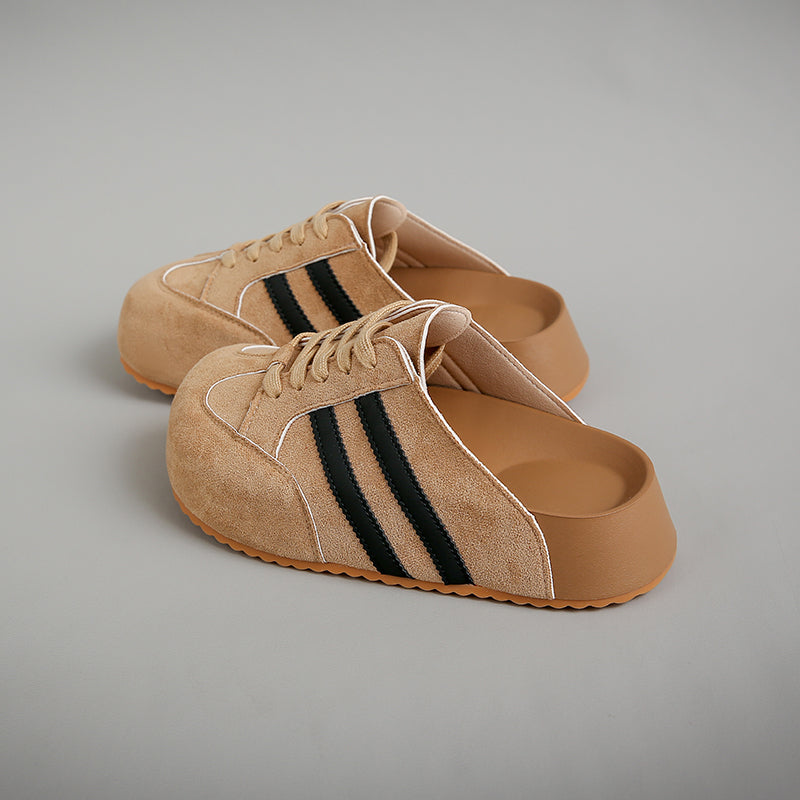 ♛𝔽𝕦𝕤𝕚𝕠𝕟 𝔽𝕠𝕔𝕦𝕤☢︎ꜰʟᴇxɪɴɢ-ꜱʜᴏᴇꜱ ♜✽𝟤𝟢𝟤𝟧✽ 春夏新款百搭板鞋頭型超透氣隱行增高3cm拖鞋  女款 (35-40號）x𝟤𝟪𝟪