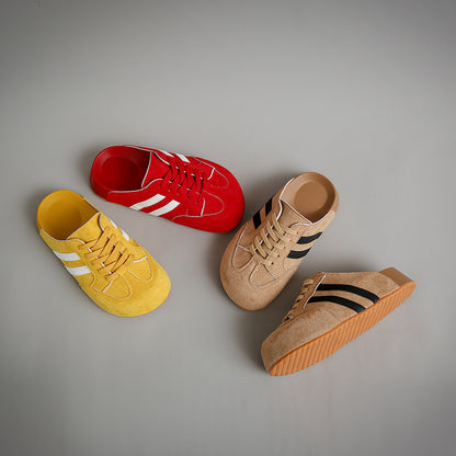 ♛𝔽𝕦𝕤𝕚𝕠𝕟 𝔽𝕠𝕔𝕦𝕤☢︎ꜰʟᴇxɪɴɢ-ꜱʜᴏᴇꜱ ♜ ✽𝟤𝟢𝟤𝟧✽ 春夏新款百搭板鞋頭型超透氣隱行增高3cm拖鞋  女款 (35-40號）x𝟤𝟪𝟪