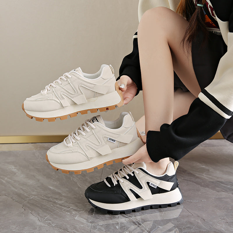 ♛𝔽𝕦𝕤𝕚𝕠𝕟 𝔽𝕠𝕔𝕦𝕤☢︎ꜰʟᴇxɪɴɢ-ꜱʜᴏᴇꜱ ♜✽𝟤𝟢𝟤𝟧✽ 夏季新款厚底M標休閒運動鞋 女款 (35-40號）XS89