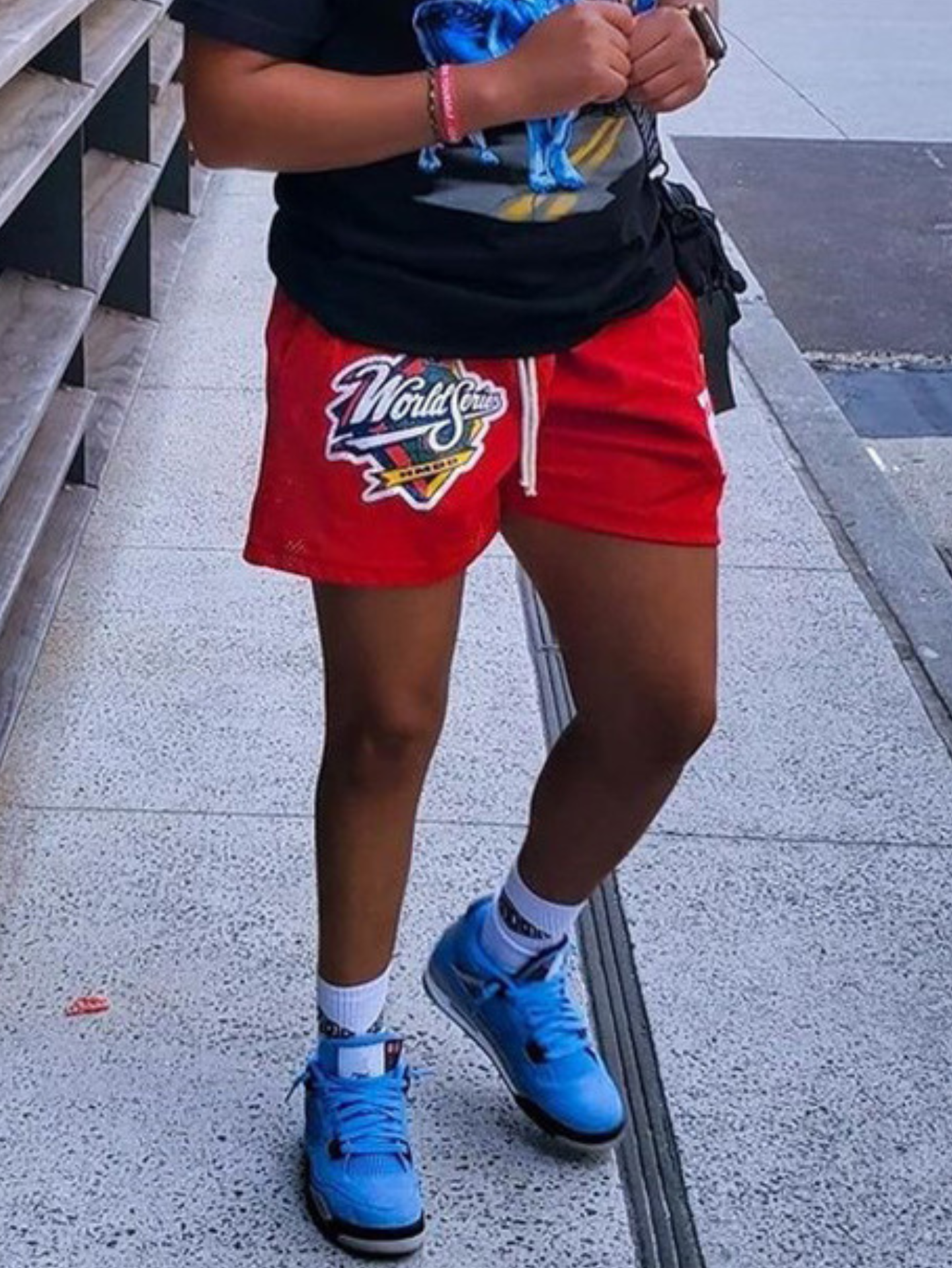 🔆𝔽𝕦𝕤𝕚𝕠𝕟 ☀ 𝔽𝕠𝕔𝕦𝕤 🔆美式棒球大聯盟潮牌AL短褲休閒運動超透氣四分褲沙灘褲男(6色）