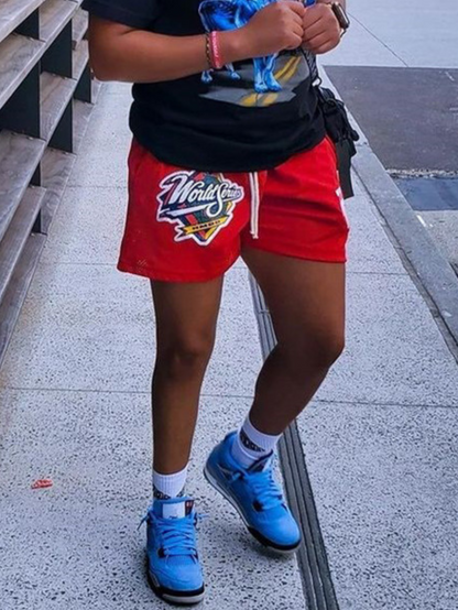 🔆𝔽𝕦𝕤𝕚𝕠𝕟 ☀ 𝔽𝕠𝕔𝕦𝕤 🔆美式棒球大聯盟潮牌AL短褲休閒運動超透氣四分褲沙灘褲男(6色）