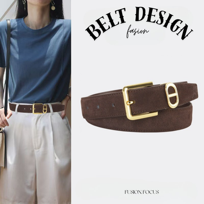 𝗕𝗘𝗟𝗧女款INS風百搭合金扣牛皮腰帶款 12