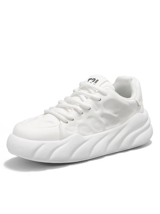 ♛𝔽𝕦𝕤𝕚𝕠𝕟 𝔽𝕠𝕔𝕦𝕤☢︎ᴄᴀꜱᴜᴀʟ ꜱɴᴇᴀᴋᴇʀ ♜ ✽𝟤𝟢𝟤𝟧✽ 春夏白霧雲感厚底增高潮鞋 中性男女款  ʏ𝟪𝟧𝟣