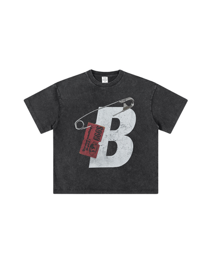 ▶𝔽𝕦𝕤𝕚𝕠𝕟 𝔽𝕠𝕔𝕦𝕤 ⌘𝓦𝓪𝓼𝓱𝓮𝓭 𝔀𝓲𝓷𝓭 ◀2025夏季美式潮牌曲别針小眾設計感男士t恤重磅短袖情侣Ｔ TZ-24