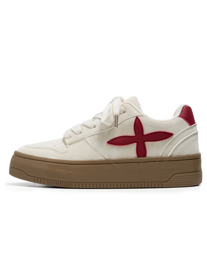 ♛𝔽𝕦𝕤𝕚𝕠𝕟 𝔽𝕠𝕔𝕦𝕤☢︎ꜱᴋᴀᴛᴇ ꜱʜᴏᴇꜱ ♜ ✽𝟤𝟢𝟤𝟧✽ 春夏新款時尚百搭橡膠底復古配色隱形增高十字板鞋 男女款 x𝟫𝟪𝟨