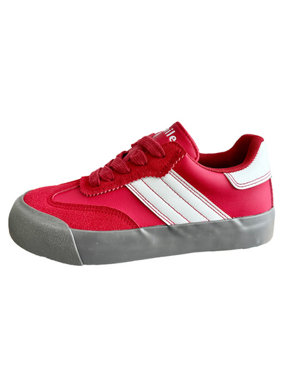 ♛𝔽𝕦𝕤𝕚𝕠𝕟 𝔽𝕠𝕔𝕦𝕤☢︎ꜱᴋᴀᴛᴇ ꜱʜᴏᴇꜱ ♜ ✽𝟤𝟢𝟤𝟧✽ 春夏新款時尚百搭橡膠底復古經典配色板鞋 男女情侶款 (35-44號) x𝟫𝟨𝟫