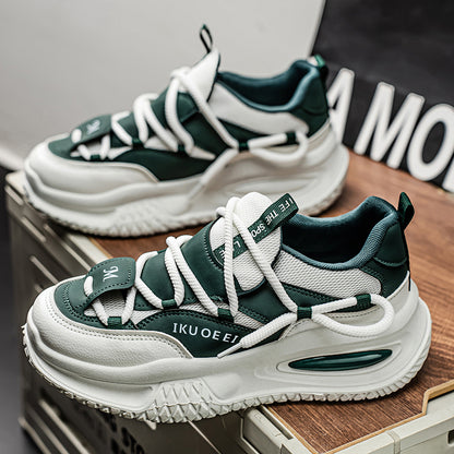 ♛𝔽𝕦𝕤𝕚𝕠𝕟 𝔽𝕠𝕔𝕦𝕤☢︎ᴄᴀꜱᴜᴀʟ ꜱɴᴇᴀᴋᴇʀ ♜✽𝟤𝟢𝟤𝟧✽ 春夏新款隱形增高棒球風懶人老爹鞋運動鞋 男女款 大🦶款 (39-48號)xf989