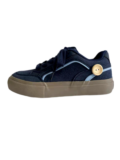 ♛𝔽𝕦𝕤𝕚𝕠𝕟 𝔽𝕠𝕔𝕦𝕤☢︎ꜱᴋᴀᴛᴇ ꜱʜᴏᴇꜱ ♜✽𝟤𝟢𝟤𝟧✽ 春夏新款時尚繽紛鈕扣版板鞋 男女情侶款(35-44號) xɴ𝟪𝟤