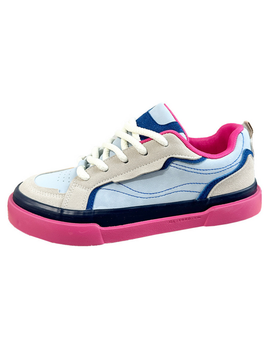 ♛𝔽𝕦𝕤𝕚𝕠𝕟 𝔽𝕠𝕔𝕦𝕤☢︎ꜱᴋᴀᴛᴇ ꜱʜᴏᴇꜱ ♜ ✽𝟤𝟢𝟤𝟧✽ 春夏新款陽光繽紛復古側裙板鞋 情侶款(35-44號) XN-9968