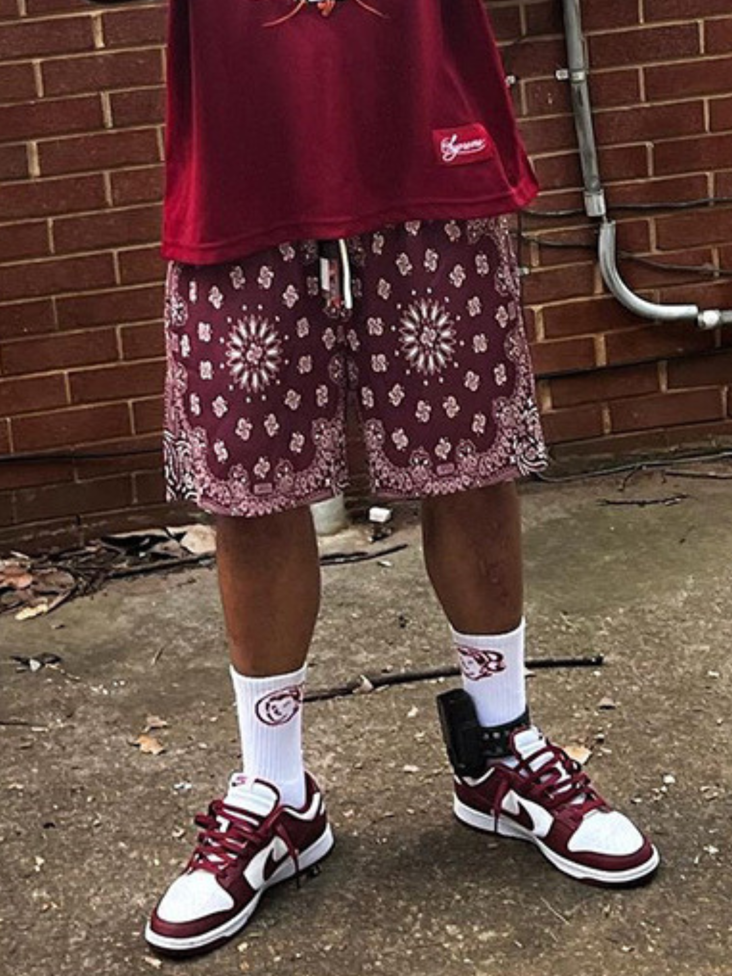 🔆𝔽𝕦𝕤𝕚𝕠𝕟 ☀ 𝔽𝕠𝕔𝕦𝕤 🔆 美式潮牌腰果花短褲男士四分褲速干網眼透氣跑步不過膝籃球運動褲（6色)