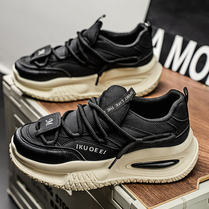 ♛𝔽𝕦𝕤𝕚𝕠𝕟 𝔽𝕠𝕔𝕦𝕤☢︎ᴄᴀꜱᴜᴀʟ ꜱɴᴇᴀᴋᴇʀ ♜✽𝟤𝟢𝟤𝟧✽ 春夏新款隱形增高棒球風懶人老爹鞋運動鞋 男女款 大🦶款 (39-48號)xf989