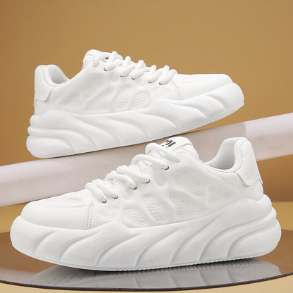 ♛𝔽𝕦𝕤𝕚𝕠𝕟 𝔽𝕠𝕔𝕦𝕤☢︎ᴄᴀꜱᴜᴀʟ ꜱɴᴇᴀᴋᴇʀ ♜✽𝟤𝟢𝟤𝟧✽ 春夏白霧雲感厚底增高潮鞋 中性男女款  ʏ𝟪𝟧𝟣