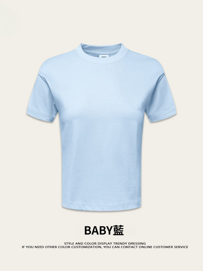 Fierce & Fitted 美式夏季甜妹圓領短T半身裙套裝	N-23 BABY藍