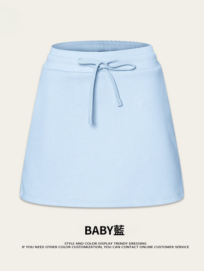 Fierce & Fitted 美式夏季甜妹圓領短T半身裙套裝	N-23 BABY藍