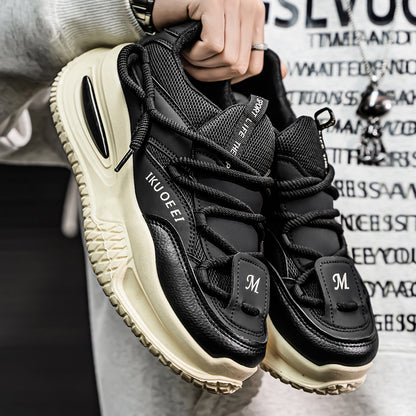 ♛𝔽𝕦𝕤𝕚𝕠𝕟 𝔽𝕠𝕔𝕦𝕤☢︎ᴄᴀꜱᴜᴀʟ ꜱɴᴇᴀᴋᴇʀ ♜✽𝟤𝟢𝟤𝟧✽ 春夏新款隱形增高棒球風懶人老爹鞋運動鞋 男女款 大🦶款 (39-48號)xf989