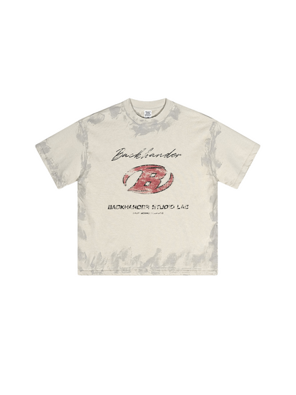 ▶𝔽𝕦𝕤𝕚𝕠𝕟 𝔽𝕠𝕔𝕦𝕤 ⌘𝓦𝓪𝓼𝓱𝓮𝓭 𝔀𝓲𝓷𝓭 ◀ 2025夏季美式重磅字母印花小圓領高级感短袖T恤  TZ-11