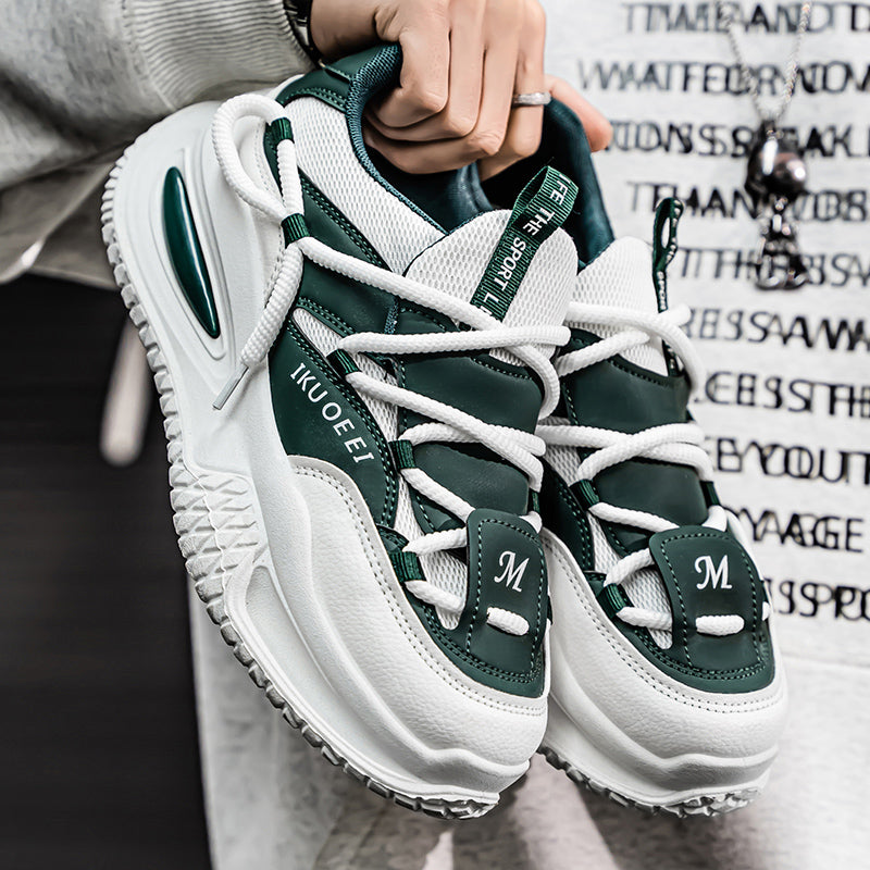 ♛𝔽𝕦𝕤𝕚𝕠𝕟 𝔽𝕠𝕔𝕦𝕤☢︎ᴄᴀꜱᴜᴀʟ ꜱɴᴇᴀᴋᴇʀ ♜✽𝟤𝟢𝟤𝟧✽ 春夏新款隱形增高棒球風懶人老爹鞋運動鞋 男女款 大🦶款 (39-48號)xf989