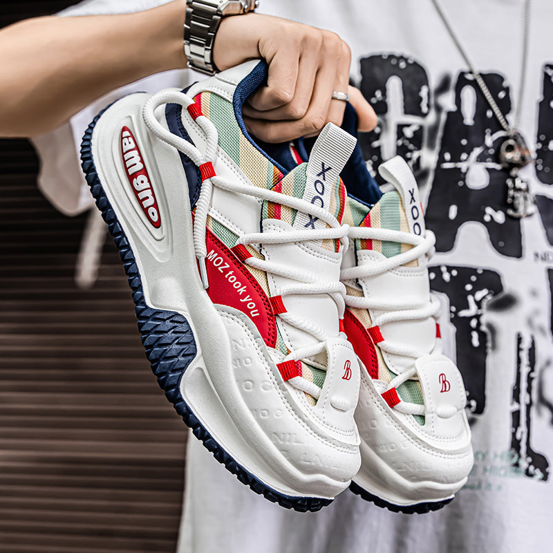 ♛𝔽𝕦𝕤𝕚𝕠𝕟 𝔽𝕠𝕔𝕦𝕤☢︎ᴄᴀꜱᴜᴀʟ ꜱɴᴇᴀᴋᴇʀ ♜✽𝟤𝟢𝟤𝟧✽ 春夏新款隱形增高鱷魚風老爹鞋運動鞋 男女款 大🦶款 (39-48號)xf282