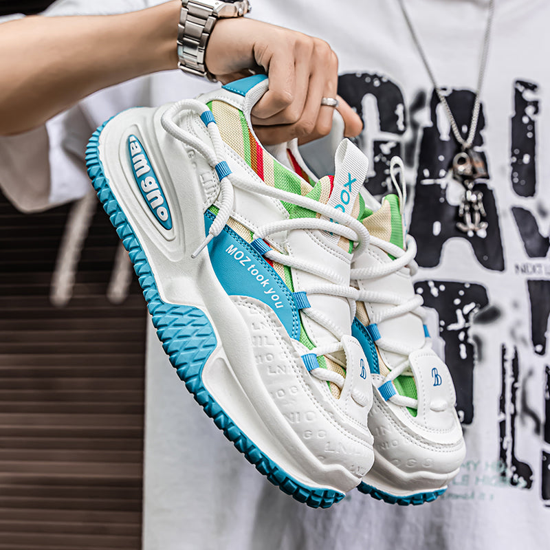 ♛𝔽𝕦𝕤𝕚𝕠𝕟 𝔽𝕠𝕔𝕦𝕤☢︎ᴄᴀꜱᴜᴀʟ ꜱɴᴇᴀᴋᴇʀ ♜✽𝟤𝟢𝟤𝟧✽ 春夏新款隱形增高鱷魚風老爹鞋運動鞋 男女款 大🦶款 (39-48號)xf282