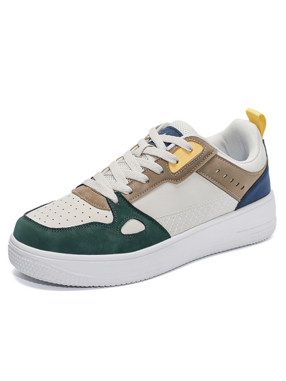 ♛𝔽𝕦𝕤𝕚𝕠𝕟 𝔽𝕠𝕔𝕦𝕤☢︎ꜱᴋᴀᴛᴇ ꜱʜᴏᴇꜱ♜ ✽𝟤𝟢𝟤𝟧✽春夏新款復古經典板鞋雙拼色增高板鞋   男女款 大🦶款 (39-47號)   x𝟫𝟢𝟨