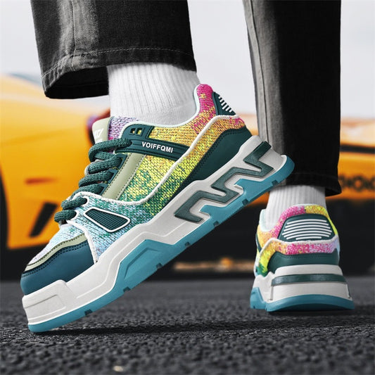 ♛𝔽𝕦𝕤𝕚𝕠𝕟 𝔽𝕠𝕔𝕦𝕤☢︎ꜱᴋᴀᴛᴇ ꜱʜᴏᴇꜱ ♜✽𝟤𝟢𝟤𝟧✽秋冬新款迷彩刺繡隱形增高低筒板鞋   男女款 情侶款  LL-89