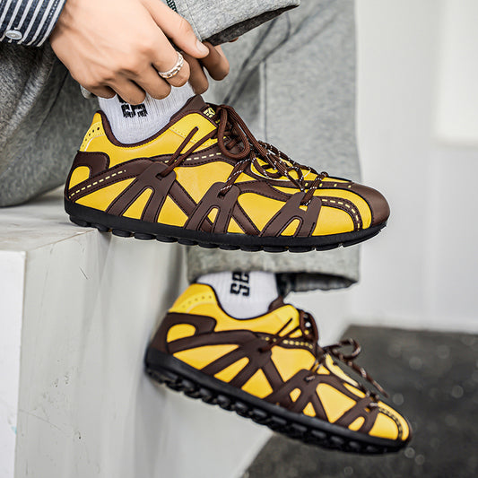 ♛𝔽𝕦𝕤𝕚𝕠𝕟 𝔽𝕠𝕔𝕦𝕤☢︎ᴄᴀꜱᴜᴀʟ ꜱɴᴇᴀᴋᴇʀ ♜ ✽𝟤𝟢𝟤𝟧✽秋冬新款運動包覆平底賽車運動鞋  男女款  情侶款 大🦶款 (39-46號) M28