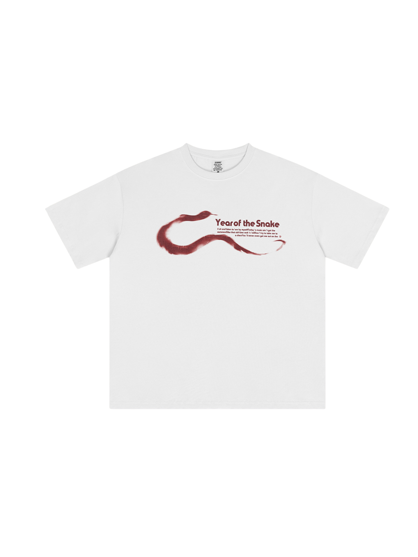 ▶𝔽𝕦𝕤𝕚𝕠𝕟 𝔽𝕠𝕔𝕦𝕤 ⌘𝓦𝓪𝓼𝓱𝓮𝓭 𝔀𝓲𝓷𝓭  ◀2025夏季歐美潮牌經典款新年系列oversize蛇年寬鬆大碼短袖T恤男 TZ-20