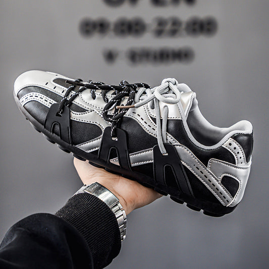 ♛𝔽𝕦𝕤𝕚𝕠𝕟 𝔽𝕠𝕔𝕦𝕤☢︎ᴄᴀꜱᴜᴀʟ ꜱɴᴇᴀᴋᴇʀ ♜ ✽𝟤𝟢𝟤𝟧✽秋冬新款運動包覆平底賽車運動鞋  男女款  情侶款 大🦶款 (39-46號) M28