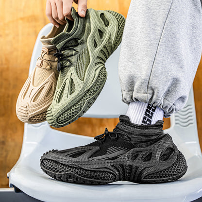 ♛𝔽𝕦𝕤𝕚𝕠𝕟 𝔽𝕠𝕔𝕦𝕤☢︎ᴄᴀꜱᴜᴀʟ ꜱɴᴇᴀᴋᴇʀ ♜✽𝟤𝟢𝟤𝟧✽春夏新包覆感網襪設計機能性運動鞋   男女款  M18