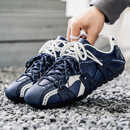 ♛𝔽𝕦𝕤𝕚𝕠𝕟 𝔽𝕠𝕔𝕦𝕤☢︎ᴄᴀꜱᴜᴀʟ ꜱɴᴇᴀᴋᴇʀ ♜ ✽𝟤𝟢𝟤𝟧✽秋冬新款運動包覆平底賽車運動鞋  男女款  情侶款 大🦶款 (39-46號) M28